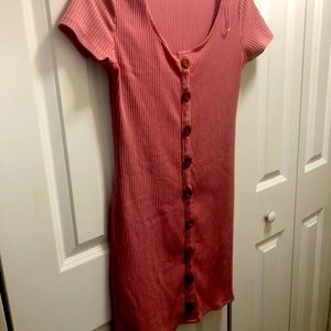 Pink Love J brand ribbed dress in pink